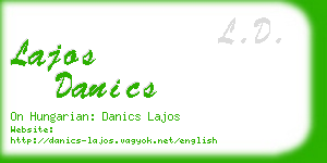 lajos danics business card